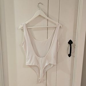 White Low Back Bodysuit